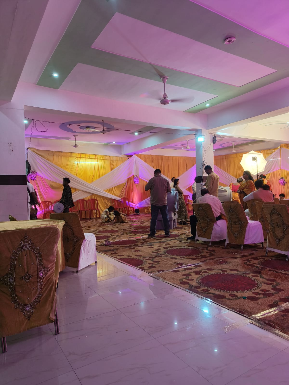 Spacious banquet hall in Mathura at Hotel Pragati Palace for wedding and reception
