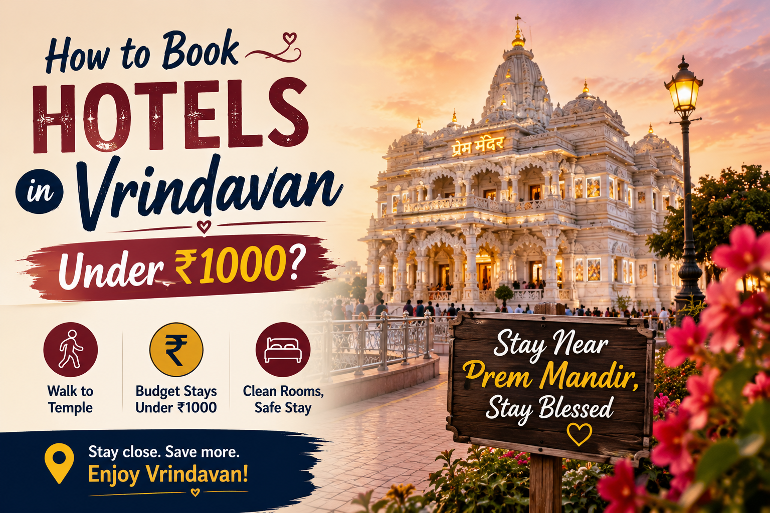 Book Hotels in Vrindavan